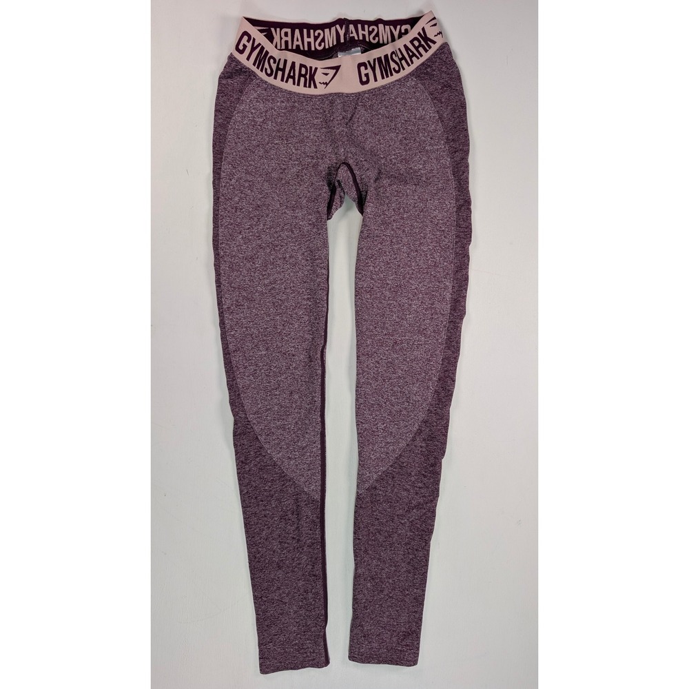 Gymshark Flex High Waisted Leggings Purple Pink Marl Seamless Small Yoga Active